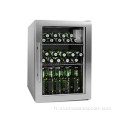 Fridge de bière de bar en acier inoxydable avec porte en verre